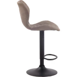 CLP Barkruk Cork Zwart Frame Stof Taupe -Relax Verkoop 1000071044 0102