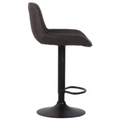CLP Barkruk Lentini Frame Zwart Stof Grijs -Relax Verkoop 1000071207 0102