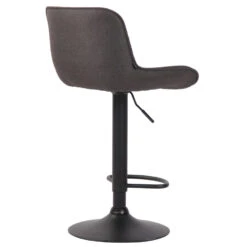 CLP Barkruk Lentini Frame Zwart Stof Grijs -Relax Verkoop 1000071207 0103