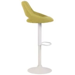 CLP Barkruk Milet Frame Wit Stof Groen -Relax Verkoop 1000073454 0102