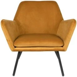 Puur Berg Fauteuil Velvet - Stof - Geel -Relax Verkoop 1000074940 0102