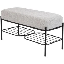 Puur Mandal Bankje 90cm - Stof - Grijs