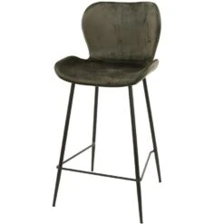 Verona Barstoel 67cm - Stof - Grijs