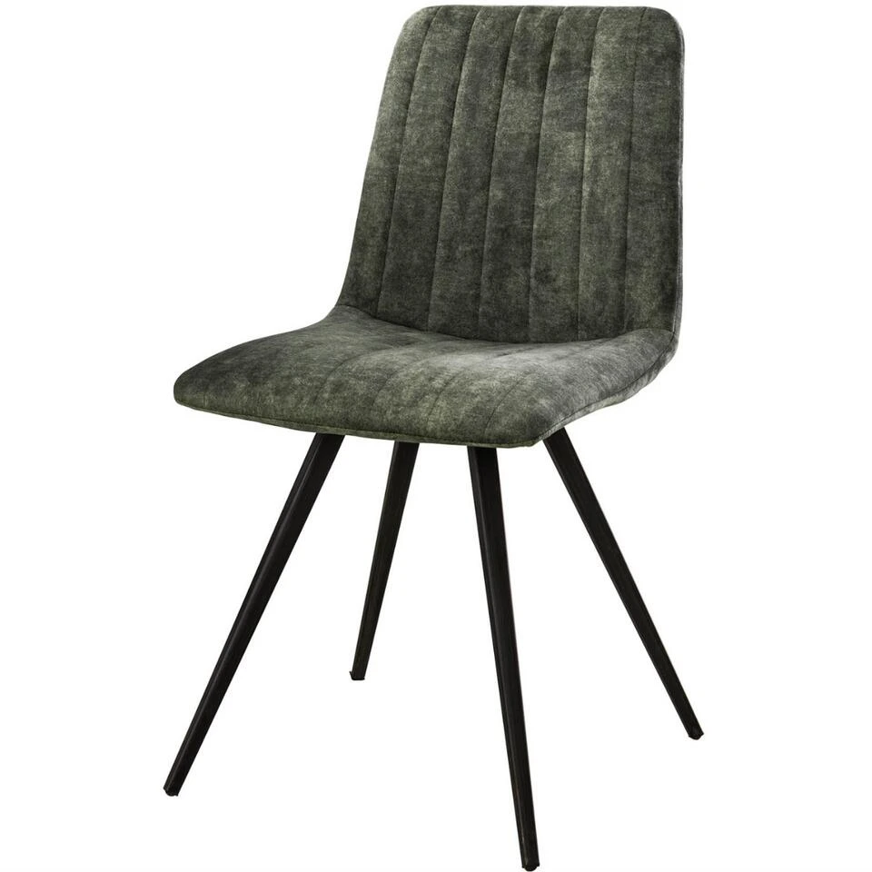 Victor Eetkamerstoel Velvet - Stof - Groen 1 Victor Eetkamerstoel Velvet - Stof - Groen