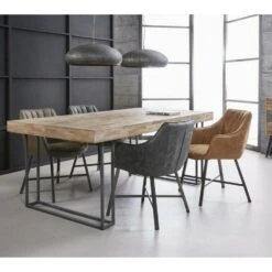 Newbury Eetkamerstoel Wax - Lederlook - Taupe -Relax Verkoop 1000076885 0103