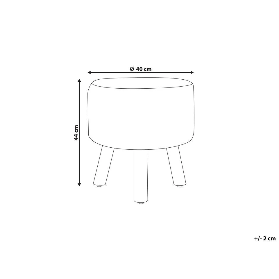 Beliani Hocker MANZAI - Beige Katoen 3 Beliani Hocker MANZAI - Beige Katoen - Image 3