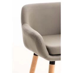 CLP Set Van 2 Barkrukken Grant Kunstleder Taupe -Relax Verkoop 1000082839 0103