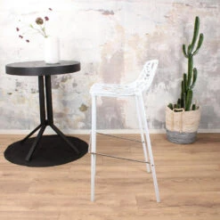 DS4U® Cast Magnolia Barkruk - Aluminium - Wit -Relax Verkoop 1000082844 0103