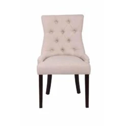 CLP Eetkamerstoel Aberdeen Donker Frame Stof Crème -Relax Verkoop 1000082876 0101