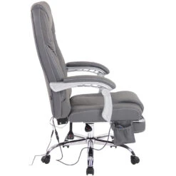 Clp Bureaustoel Pacific Leder Met Massagefunctie Grijs -Relax Verkoop 1000083214 0103