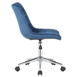 Clp Bureaustoel Medford Fluweel Blauw -Relax Verkoop 1000084043 0102