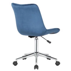 Clp Bureaustoel Medford Fluweel Blauw -Relax Verkoop 1000084043 0103