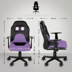 Clp Bureaustoel Fun Kunstleder Paars -Relax Verkoop 1000084050 0101
