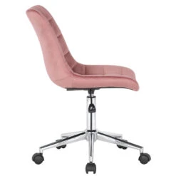 Clp Bureaustoel Medford Fluweel Roze -Relax Verkoop 1000084079 0102