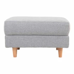 Giga Meubel Poef Grijs - Textiel - 52x68x42cm - Poef Bologna