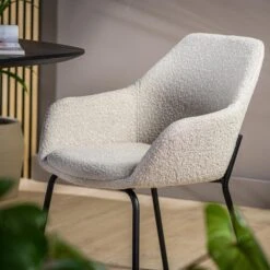 Mayem Armstoel Bouclé - Stof - Grijs -Relax Verkoop 1000089907 0102