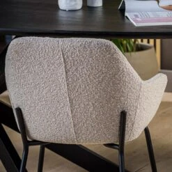 Mayem Armstoel Bouclé - Stof - Grijs -Relax Verkoop 1000089907 0103