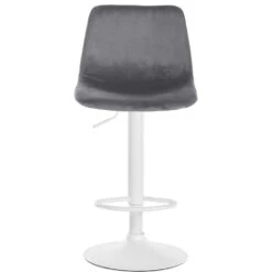 CLP Barkruk Divo Fluweel Wit Frame Grijs -Relax Verkoop 1000091798 0102