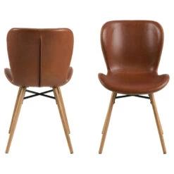 Sohome Eetkamerstoel - Set Van 2 - Jasmaine - PU - Cognac