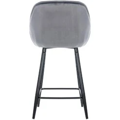 CLP Set Van 2 Barkrukken Gibson Velvet Grijs -Relax Verkoop 1000092183 0102