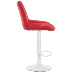 CLP Barkruk Toni Stof Wit Frame Rood -Relax Verkoop 1000093419 0103