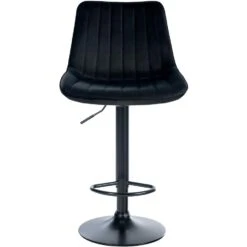 CLP Barkruk Toni Fluweel Zwart Frame Zwart -Relax Verkoop 1000093438 0102