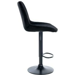 CLP Barkruk Toni Fluweel Zwart Frame Zwart -Relax Verkoop 1000093438 0103