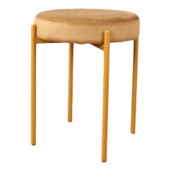 DS4U® Mika Velvet Kruk - Stof - Goudkleurig