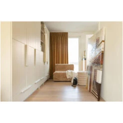 WOOOD Poef Carly - Polyester - Zand - 48x40x40 -Relax Verkoop 1000093873 0102