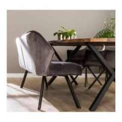 Kalfort Kelly Eetkamerbank Velvet Antraciet - 58x180x46 Cm -Relax Verkoop 1000094200 0102