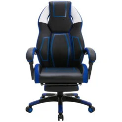 Clp Bureaustoel Clovis Kunstleder Blauw -Relax Verkoop 1000095271 0102