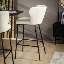 Sjors Barstoel 76cm - Stof - Bruin -Relax Verkoop 1000096129 0102