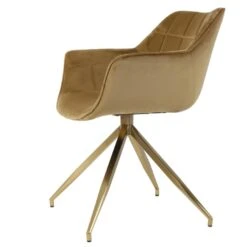 Jaimy Eetkamerstoel Velvet - Stof - Goudkleurig 6 Jaimy Eetkamerstoel Velvet - Stof - Goudkleurig -Relax Verkoop 1000096976 0102