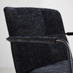 Fauteuil Hailey Zwart Chenille - Stof - Zwart -Relax Verkoop 1000097051 0103