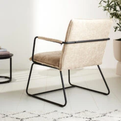 Fauteuil Hailey Beige Chenille - Stof - Beige -Relax Verkoop 1000097056 0102