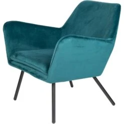 Puur Berg Fauteuil Velvet - Stof - Blauw