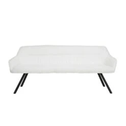 Hoyz - Eetkamerbank Plooi 180cm - Boucle - Wit