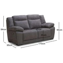 Bank Dean 2-zits - Antraciet -Relax Verkoop 10100916 9600