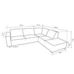 Hoekbank Nolan Links - Donkergrijs -Relax Verkoop 10101990 9600