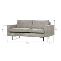 WOOOD Bank Arwin 2,5-zits - Vergrijsd Groen -Relax Verkoop 10102170 9600