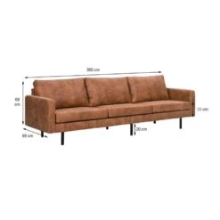 Bank Collin 4-zits - Cognac -Relax Verkoop 10109856 6900