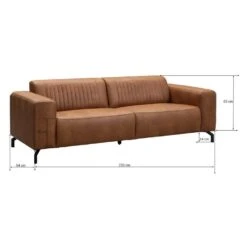 Bank Otis - 3-zits - Cognac -Relax Verkoop 10112062 9600
