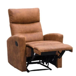 Relaxfauteuil Jackson - Stof - Cognac -Relax Verkoop 10209884 0810
