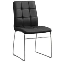 Eetkamerstoel Chicago - Leatherlook Zwart