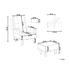 Beliani Fauteuil OLAND - Grijs Polyester -Relax Verkoop 10a7ff60ffac4b2a97e9110247fdd18d
