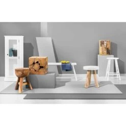 Decoratief Blok Naturel Teak Luuk - Bruin - 37x37x37 Cm -Relax Verkoop 11990793 1001