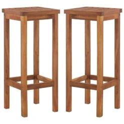 VidaXL Barkrukken 2 St Massief Acaciahout