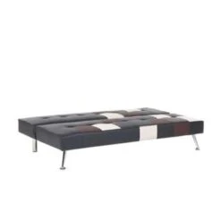 Beliani Driezitsbank - OLSKER Zwart Kunstleer -Relax Verkoop 163113f6e21d4c009d8c28f88b8995ba