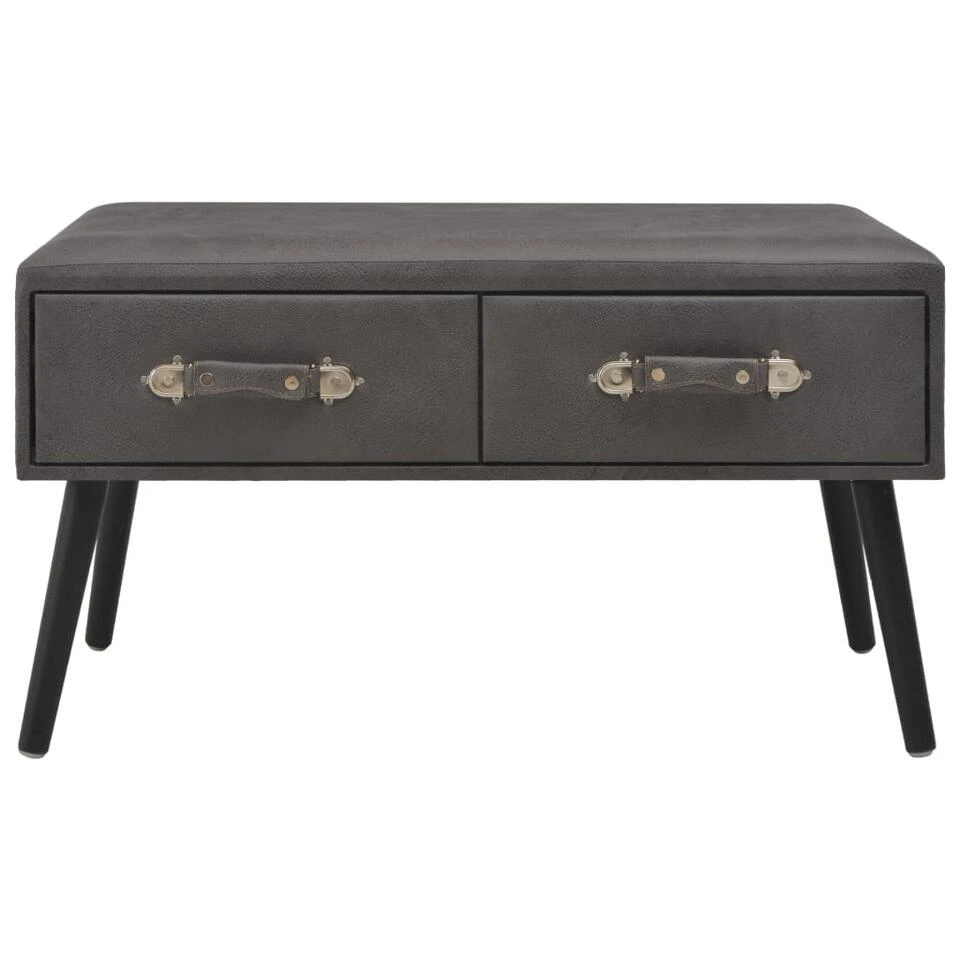 VidaXL Bank Met Lades 80 Cm Kunstleer Grijs 3 VidaXL Bank Met Lades 80 Cm Kunstleer Grijs - Image 3