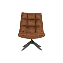 WOOOD Jouke Draaifauteuil - Kunstleer - Cognac - 97x70x85 -Relax Verkoop 1697548865 0103